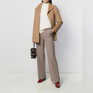 Tory Burch Straight Leg Tailored Plaid Pants size 6